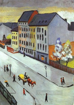 灰色の私たちの街 アンセア・シュトラーセイン・グラウ 表現主義者 Oil Paintings